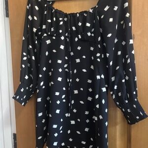 Audrey 3+1 Black and White Dress